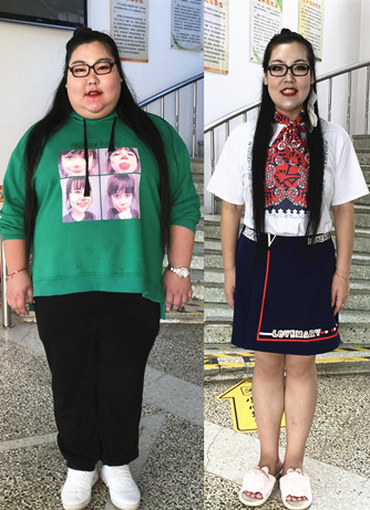 在康达减肥八个月,陈丹娜减139斤
